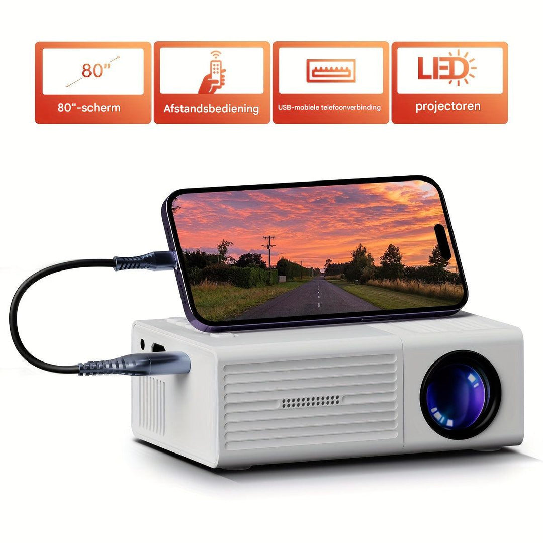 Mini HD Projector – Ultra-Light, 3000 Lumen